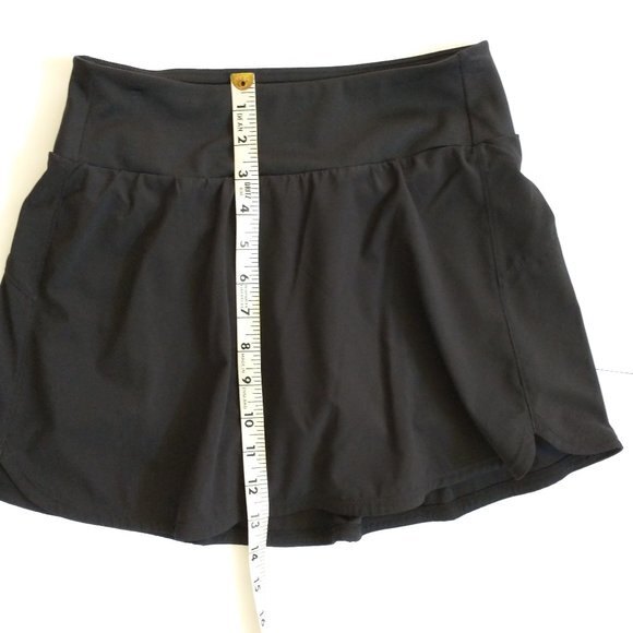 Zella Black Ruffled Mini Skort XS Athletic Tennis Golf Activewear Skirt Stretch - Picture 9 of 10